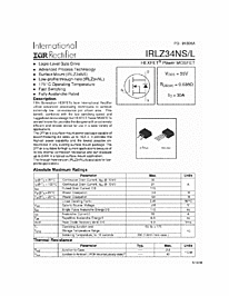 DataSheet IRLZ34NS pdf